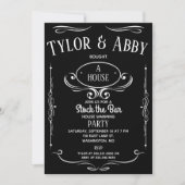 Whiskey Label Housewarming Party Kaart (Voorkant)