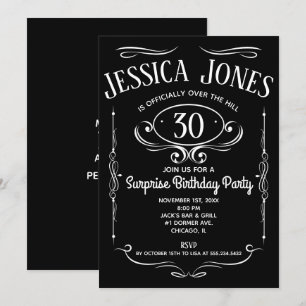 Whiskey Label Over the Hill Kaart