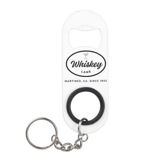 Whiskey Lane Retro Logo flesopener Mini Flessenopener (Voorkant)