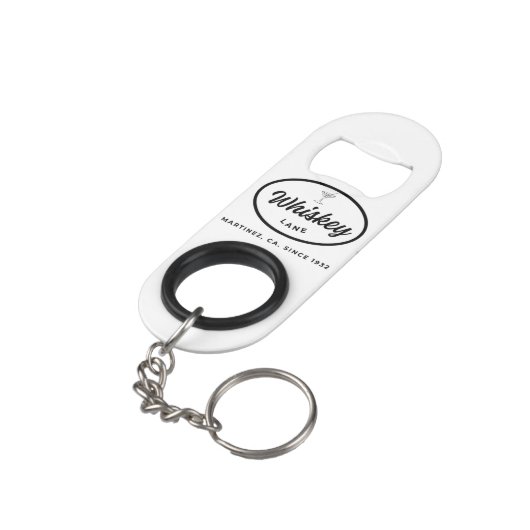 Whiskey Lane Retro Logo flesopener Mini Flessenopener (Achterkant Gekanteld)