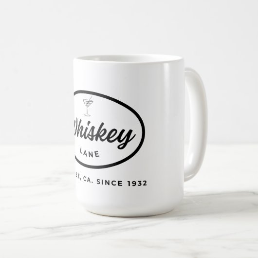 Whiskey Lane Retro Logo Koffiemok (Voorkant rechts)