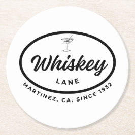 Whiskey Lane Retro Logo Wit Onderzetter Set