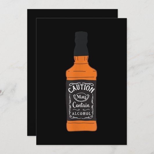 Whiskey Let kan alcohol bevatten Bedankkaart (Voorkant / Achterkant)