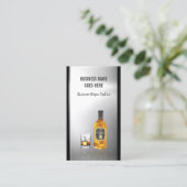 Whiskey Liquor Store geborsteld Roestvrij staal Visitekaartje (Staand voorkant)