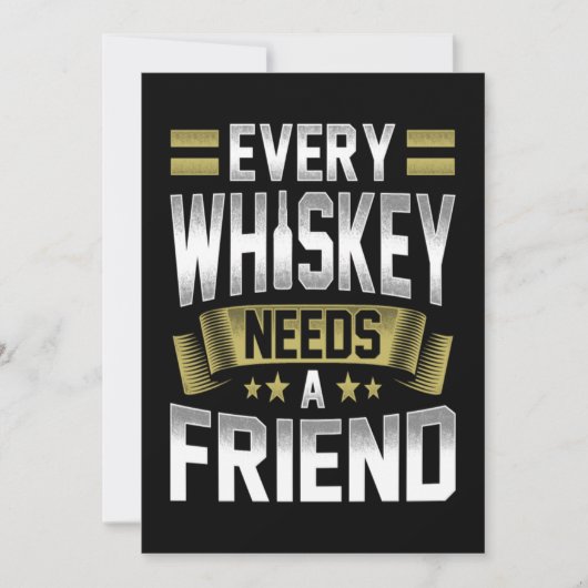 Whiskey Lover | Elke whisky heeft een vriend nodig Bedankkaart (Voorkant)