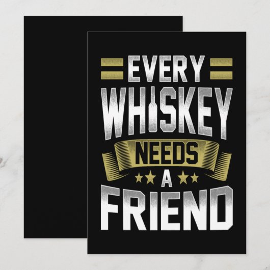 Whiskey Lover | Elke whisky heeft een vriend nodig Bedankkaart (Voorkant / Achterkant)