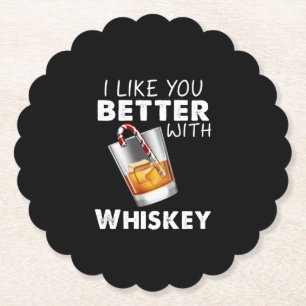 Whiskey Lover   Ik vind je beter met whiskey Kartonnen Onderzetters