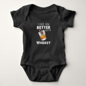 Whiskey Lover | Ik vind je beter met whiskey Romper (Voorkant)