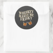 Whiskey maakt me Frisky Classic Round Sticker (Tas)
