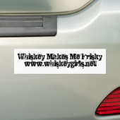 Whiskey maakt me gevaarlijk bumpersticker (Op auto)