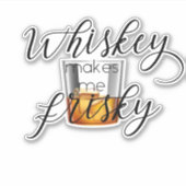 Whiskey maakt me gevaarlijk sticker (Voorkant)