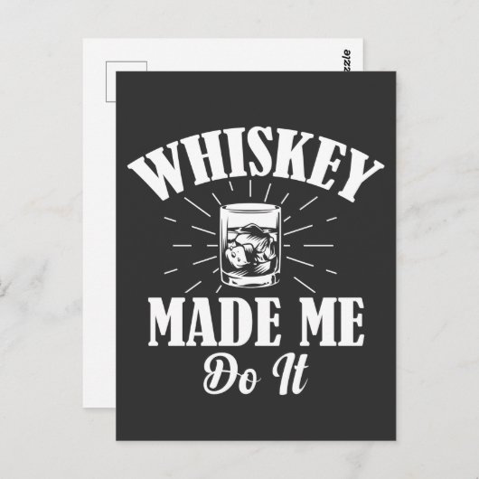 Whiskey maakte me het Briefkaart (Voorkant / Achterkant)