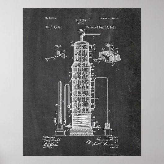 Whiskey Making Patent Poster (Voorkant)