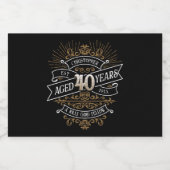 Whiskey Mannen 40e verjaardag Likeurfles Etiket (Enkel label)