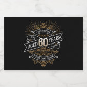 Whiskey  Mannen 60th Birthday Likeurfles Etiket (Enkel label)