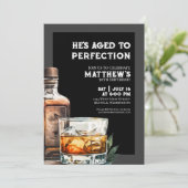 Whiskey Mannen verjaardagsfeestje Kaart (Staand voorkant)