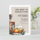 Whiskey Mannen verjaardagsfeestje Kaart (Staand voorkant)