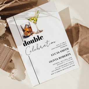 Whiskey & Martini Volwassen Gezamenlijk Verjaardag Kaart