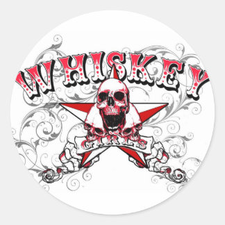 Whiskey Meisjes Skulls Sticker