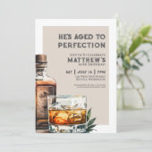 Whiskey Men's 60th Birthday Party Kaart (Staand voorkant)