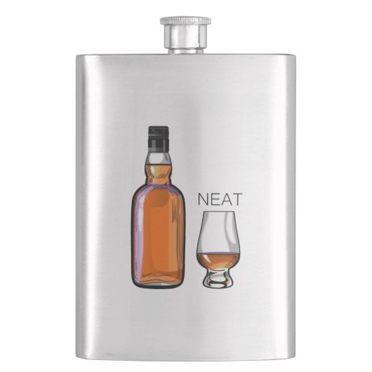 Whiskey Neat Funny Alcohol Drink Flacon (Voorkant)