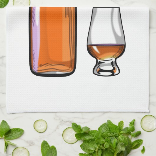 Whiskey Neat Funny Alcohol Drink Theedoek (Gevouwen)