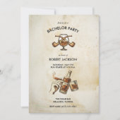 Whiskey Night Groom Bachelor Party Invite Kaart (Voorkant)