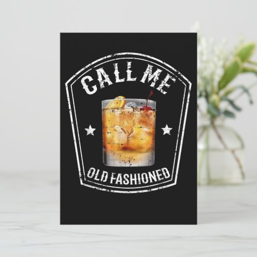 Whiskey noemt me Oude Fashioned Bedankkaart (Staand voorkant)