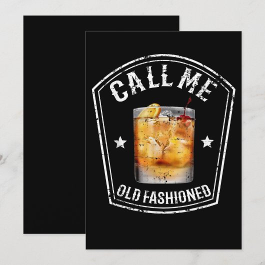 Whiskey noemt me Oude Fashioned Bedankkaart (Voorkant / Achterkant)