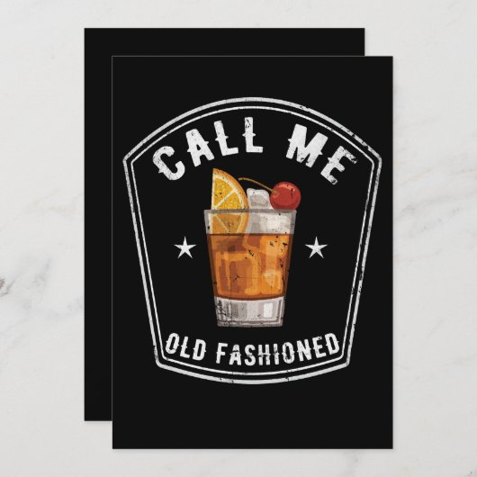 Whiskey noemt me Oude Fashioned Bedankkaart (Voorkant / Achterkant)