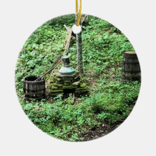 Whiskey, nog steeds in Mabry Mill, Virginia Keramisch Ornament