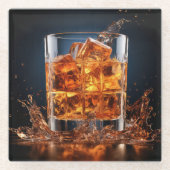 Whiskey op de rots glazen onderzetter (Voorkant)