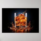 Whiskey op de rots poster (Voorkant)