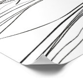 Whiskey op de rotsen glas minimalistische lijnkuns poster (Hoek)