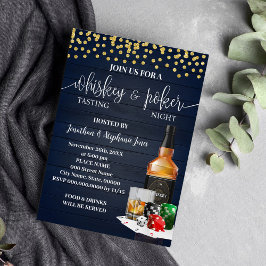 Whiskey & Poker Nachtfeest Drink Nacht Uit Kaart