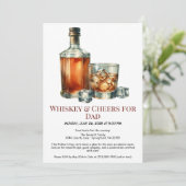 Whiskey & Proost voor Papa – Vaderdag Uitnodiging (Staand voorkant)