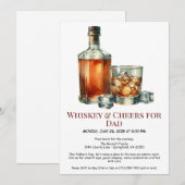 Whiskey & Proost voor Papa – Vaderdag Uitnodiging (Voorkant / Achterkant)
