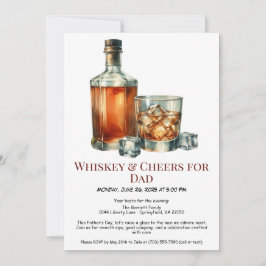 Whiskey & Proost voor Papa – Vaderdag Uitnodiging