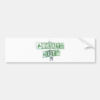 Whiskey Rode en Easy Street 1 Bumpersticker