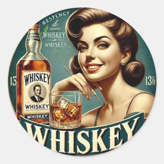 Whiskey Ronde Sticker (Voorkant)
