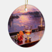 Whiskey & Rozen Zonsondergang Ornament (Links)