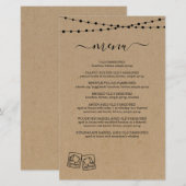 Whiskey / Rum Proeverij Menu (Voorkant / Achterkant)