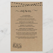 Whiskey / Rum Proeverij Menu (Voorkant)