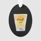Whiskey Shot Personalized Ornament (voorkant)