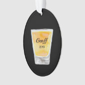Whiskey Shot Personalized Ornament (voorkant)