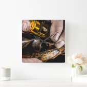 Whiskey Shot Vierkante Klok (Huis)