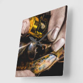 Whiskey Shot Vierkante Klok (Hoek)