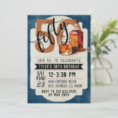 Whiskey & Sigaren 50e verjaardag uitnodiging (Staand voorkant)