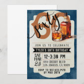 Whiskey & Sigaren 60e verjaardag Kaart (Voorkant / Achterkant)