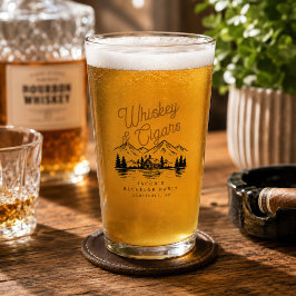Whiskey & Sigaren Bachelorfeest Blokhut Landhuis Glas